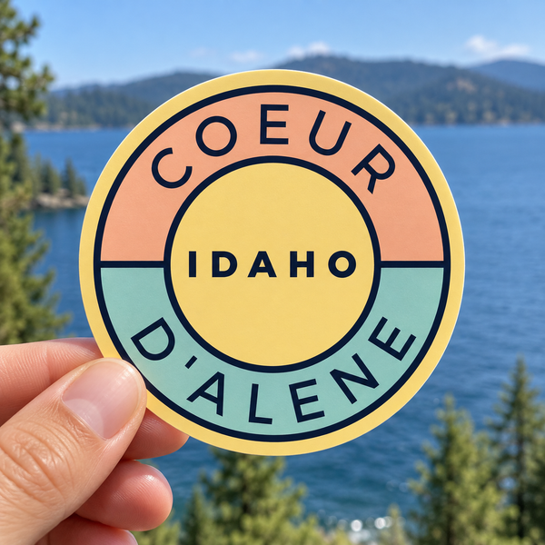 Coeur d'Alene Draws The Line Simple Sticker