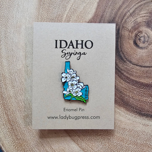 Idaho Syringa Enamel Pin