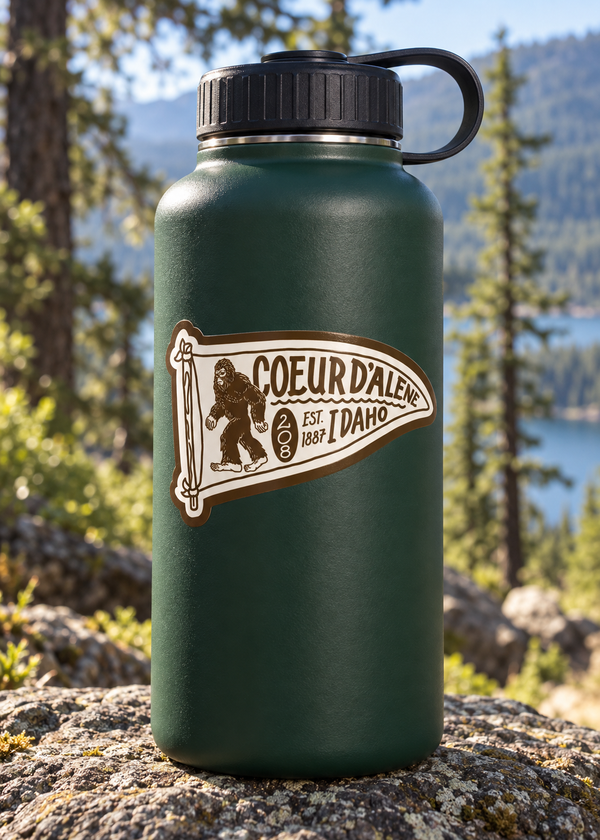 Cooeur d'Alene Bigfoot Penant Sticker