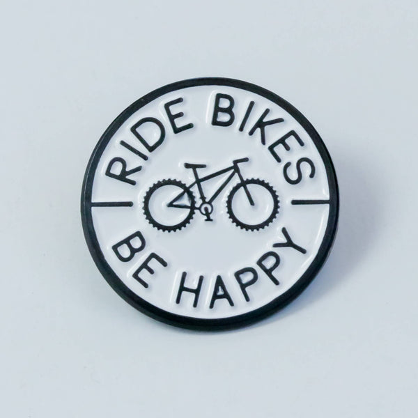 Enamel Pin, Ride Bikes Be Happy  | Collectible Lapel Pin