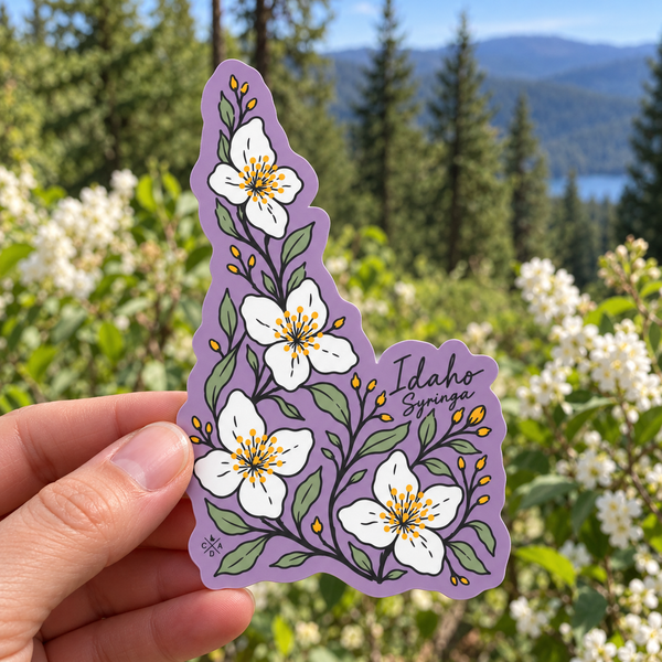 Idaho Syringa In Bloom Sticker