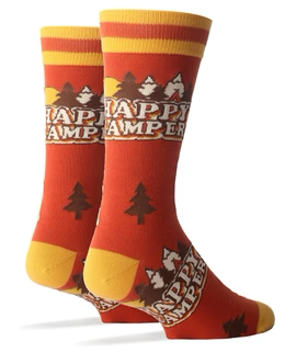 Happy Camper-Mens Crew Socks