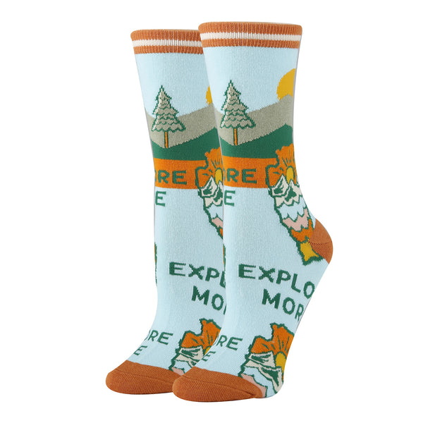 Explore More-Womens Crew Socks