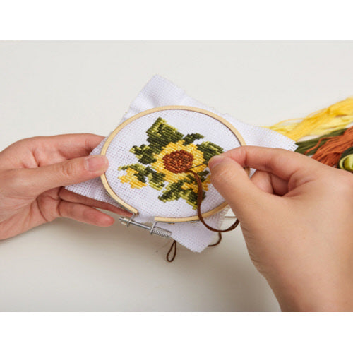 MINI CROSS STITCH KIT - SUNFLOWER