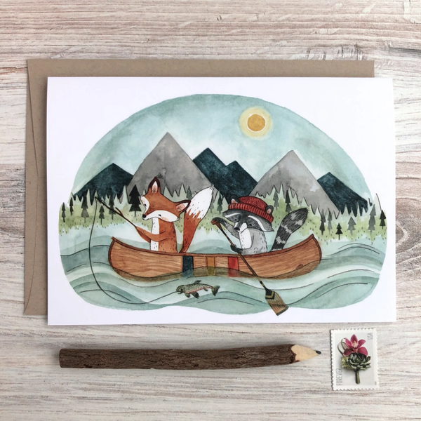 Canoe Adventure 5" x 7" Greeting Card