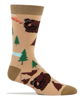 Brown Bear-Mens Crew Socks