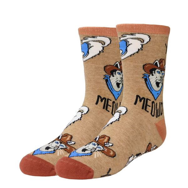 Kids Crew Socks-Meowdy