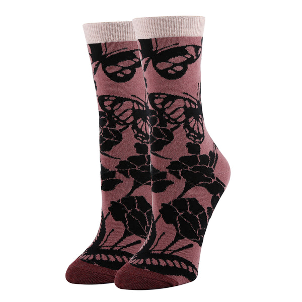 Blossom Print - Novelty - Women's Crew Socks