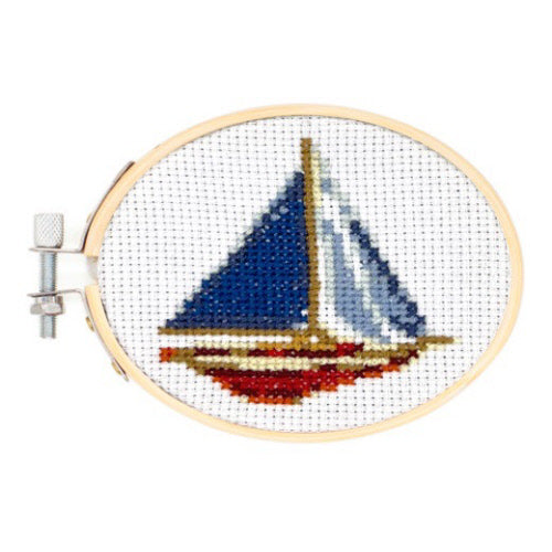 MINI CROSS STITCH KIT - SAILBOAT