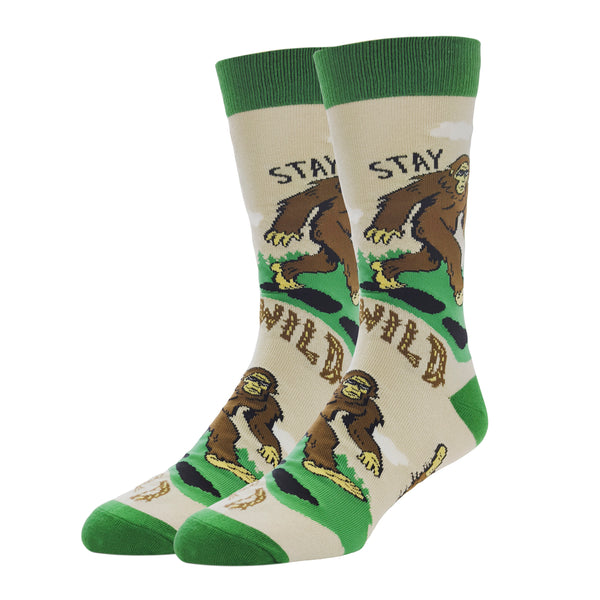 Stay Wild-Mens Crew Socks