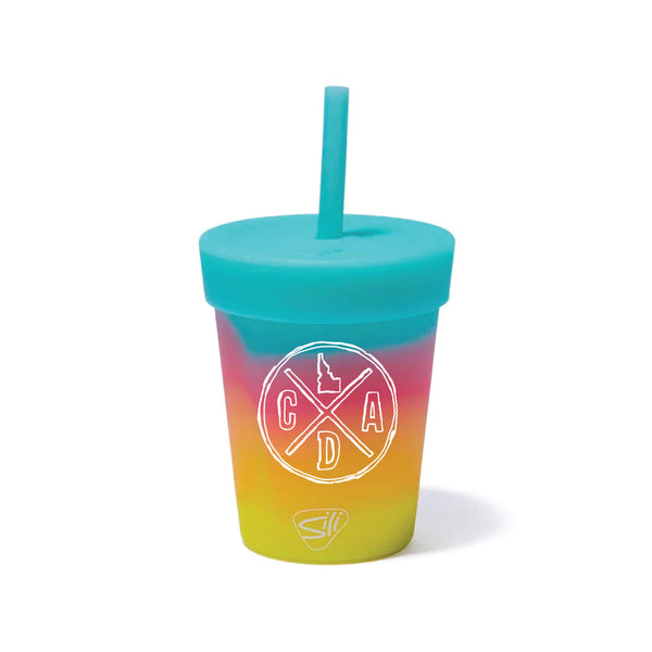 Silipint 8oz Kids Straw Tumblers Aurora Kids Logo