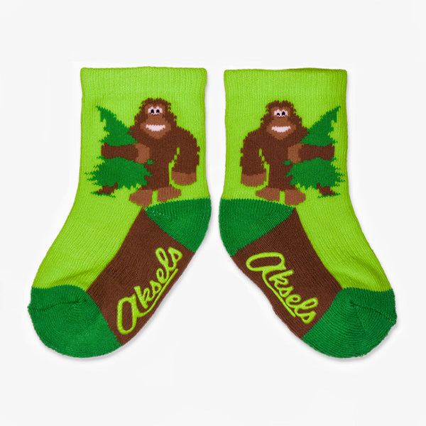 Aksels Toddler Bigfoot Tree Hugger Socks - Green