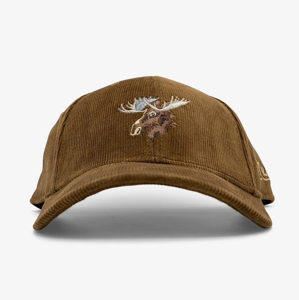 Aksels Moose Corduroy Curved Bill Hat - Brown