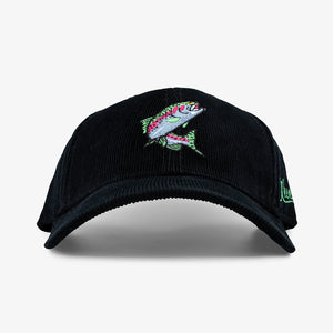 Aksels Trout Corduroy Curved Bill Hat - Black