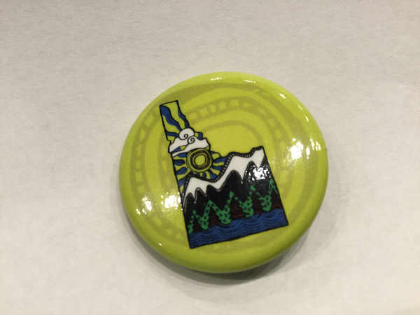 Idaho Viking Art Button