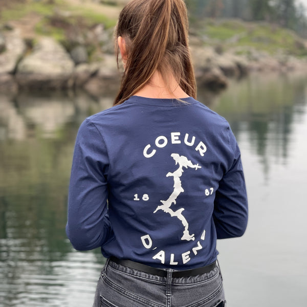 1887 CDA Lake Navy Blue Long Sleeve Tee