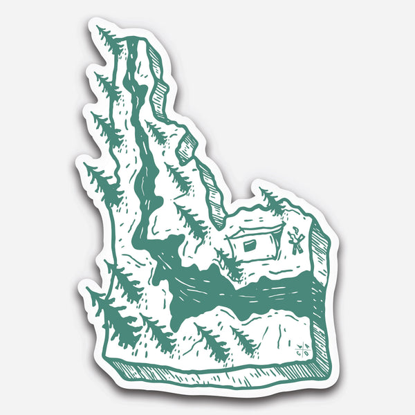 3D Idaho River Sticker