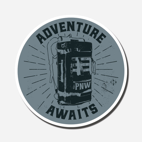 Adventure Awaits Backpack Sticker