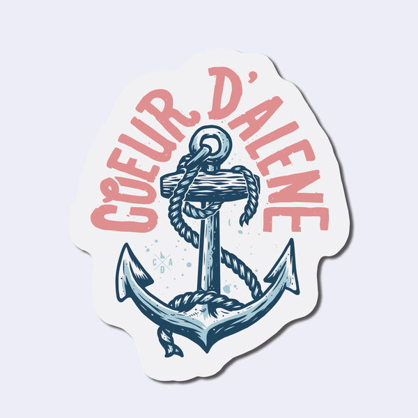 Coeur d'Alene Anchor Bubbles Sticker