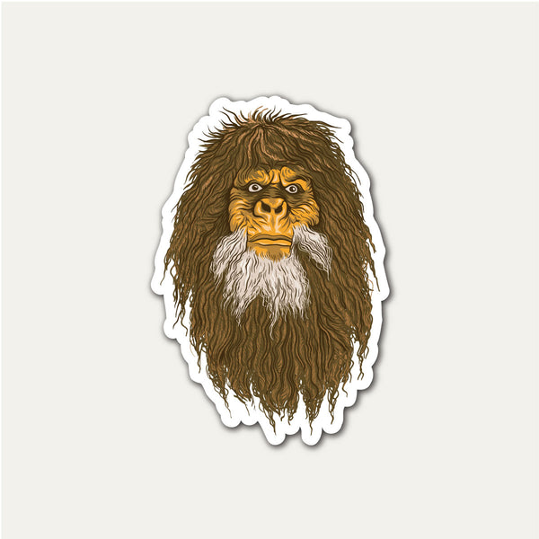 Bigfoot Face Sticker
