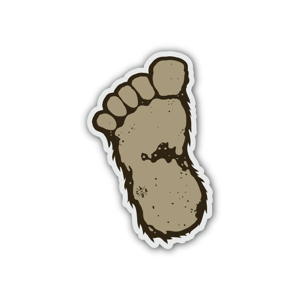 Bigfoot Footprint Sticker