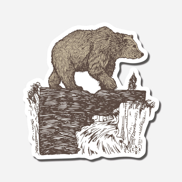 Bear Crossing Sticker