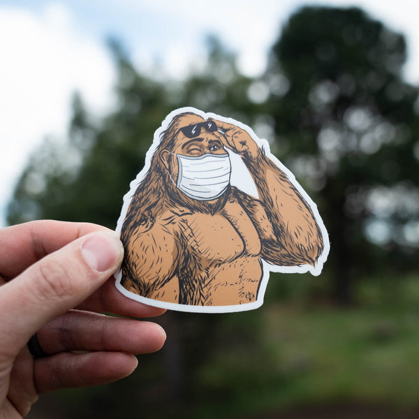 Bigfoot Coronavirus Mask Sticker