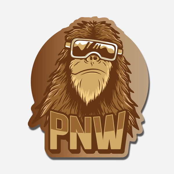 Bigfoot Snowboarder Sticker