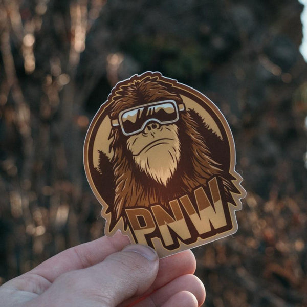 Bigfoot Snowboarder Sticker