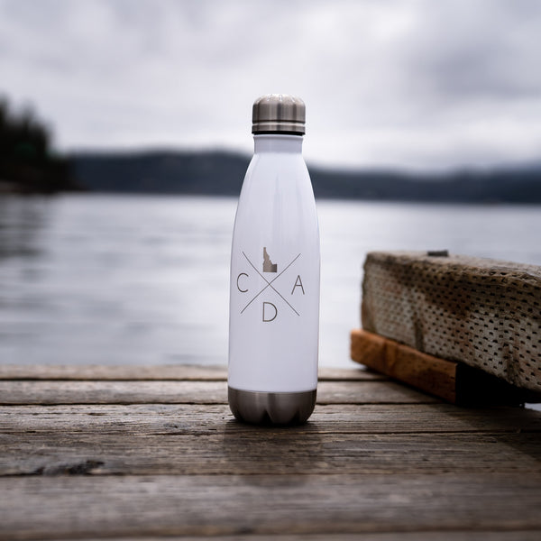 White Fine Logo 17oz Anchor Water Bottle