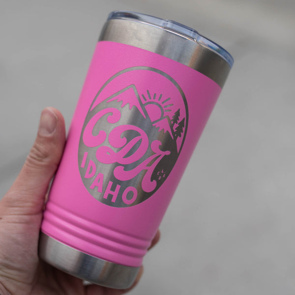 Pink CDA Happy Mountains Insulated Pint