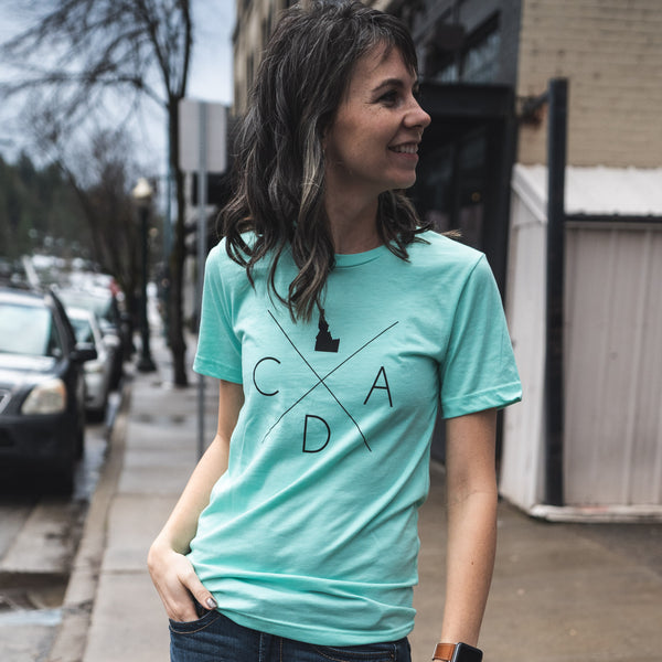 Mint Heather Logo Tee