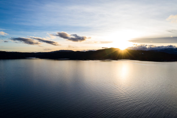 CDA Lake Sunset Postcard