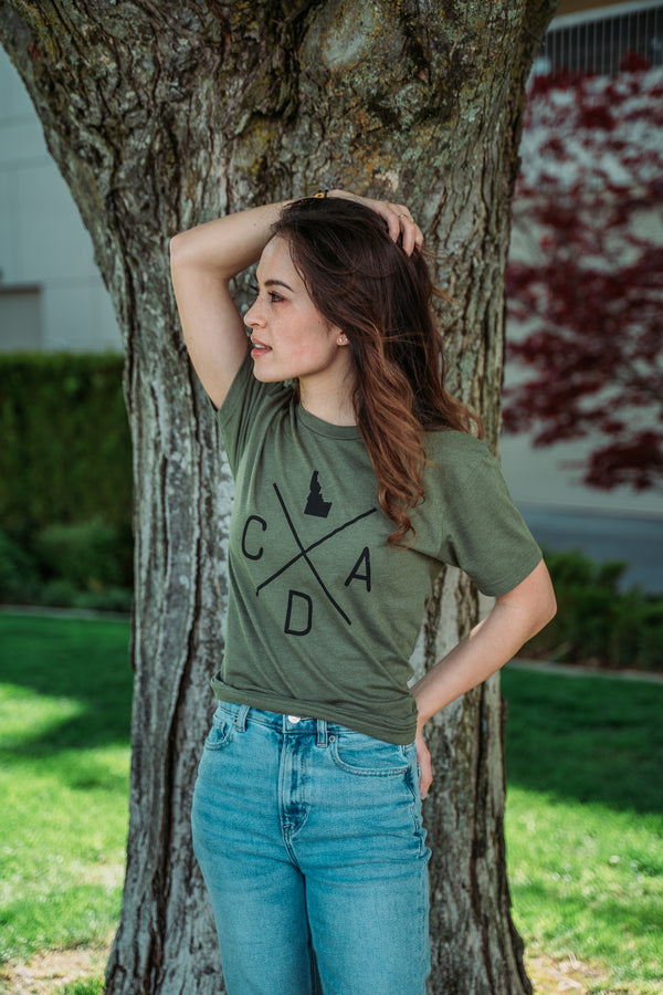 Military Green Logo Tee