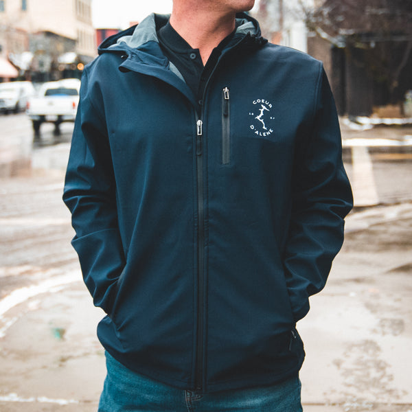 Coeur d'Alene Lake 1887 Logo Waterproof Blue Jacket