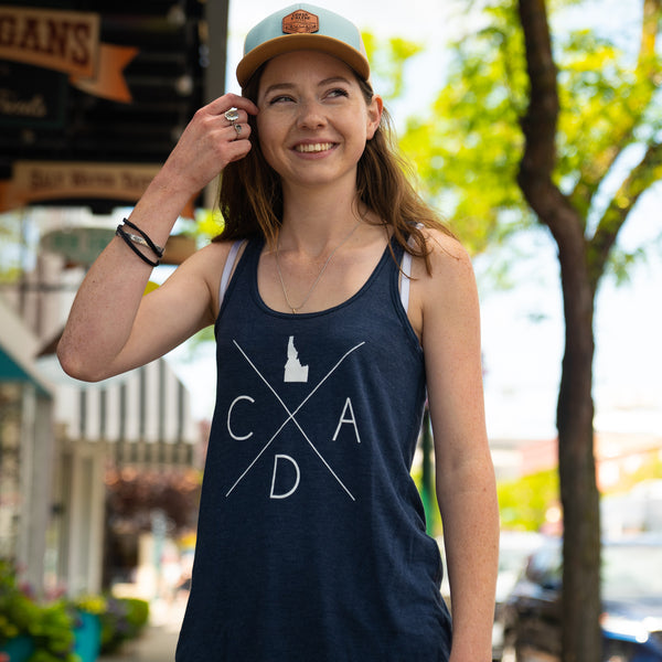 Navy Logo Women's Racerback Tank