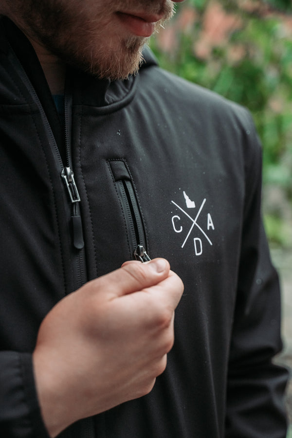 CDA Logo Waterproof Black Jacket