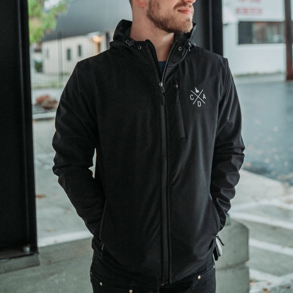 CDA Logo Waterproof Black Jacket