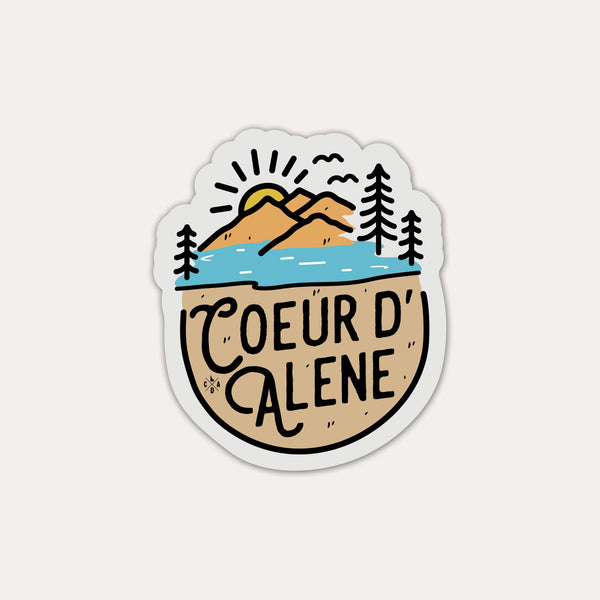 Coeur d'Alene In The Sand Sticker