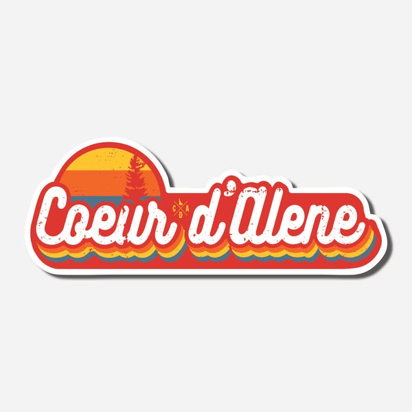 CDA Summer Sunset Sticker - Red