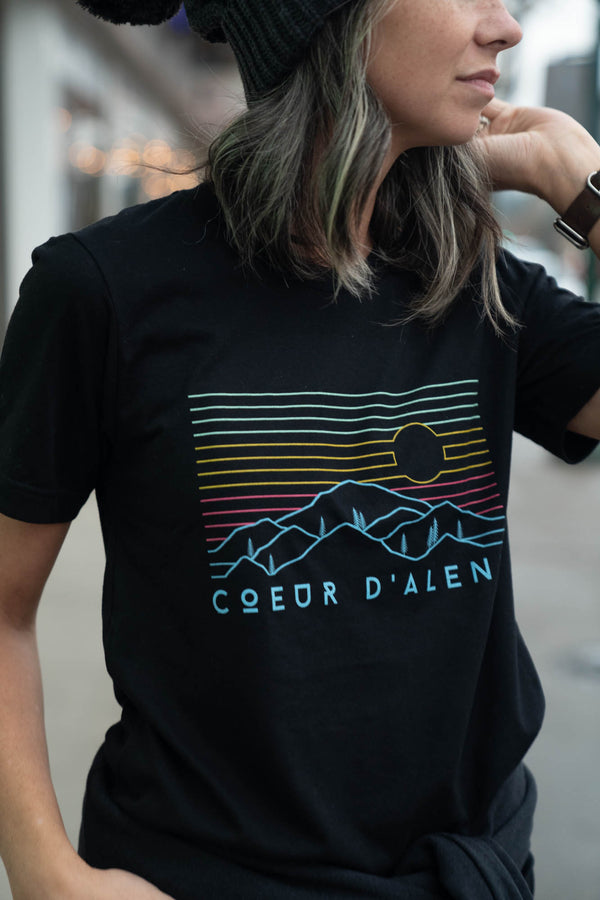 Coeur d'Alene Colorful Views Tee