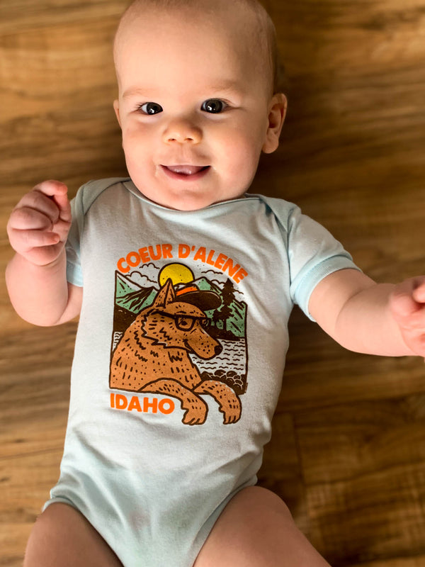 Coeur d' Alene Wolf Infant Onesie