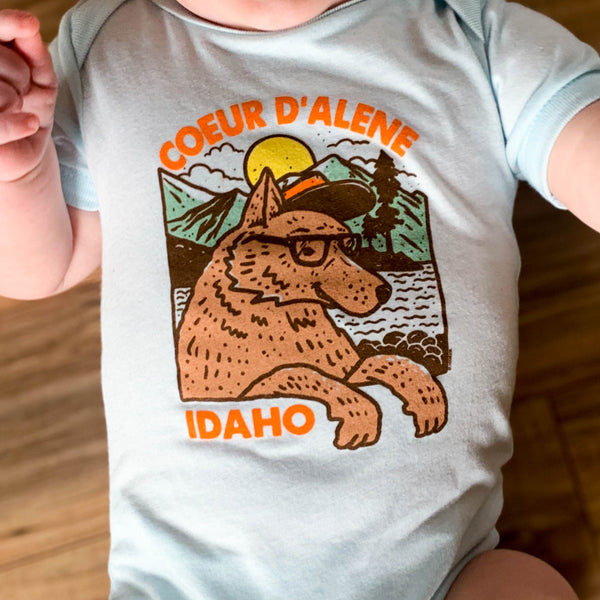 Coeur d' Alene Wolf Infant Onesie