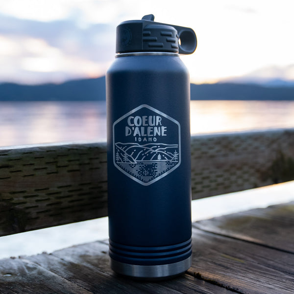 By the Lake Matte Midnight Blue Insulated 32oz Flask