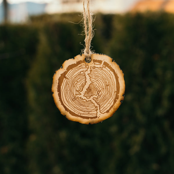 CDA Lake Tree Ring Ornament