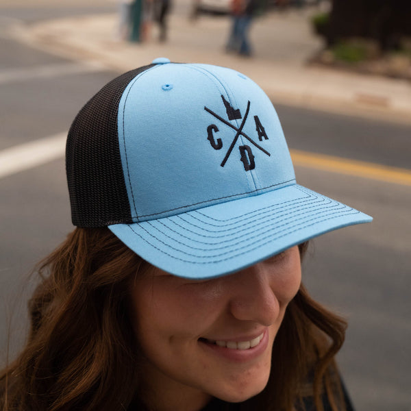 Columbia Blue / Black Trucker Hat