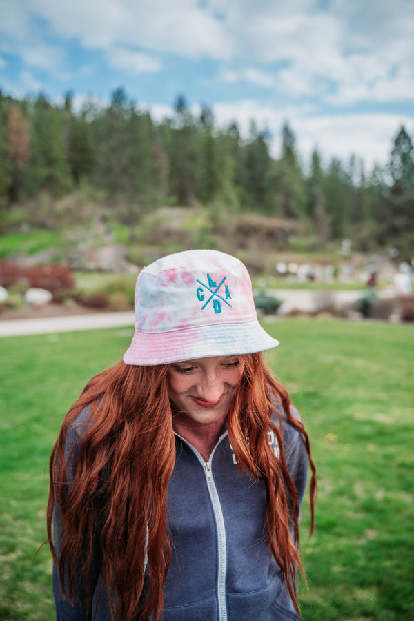 CDA Idaho Cotton Candy Tie-Dye Bucket Hat