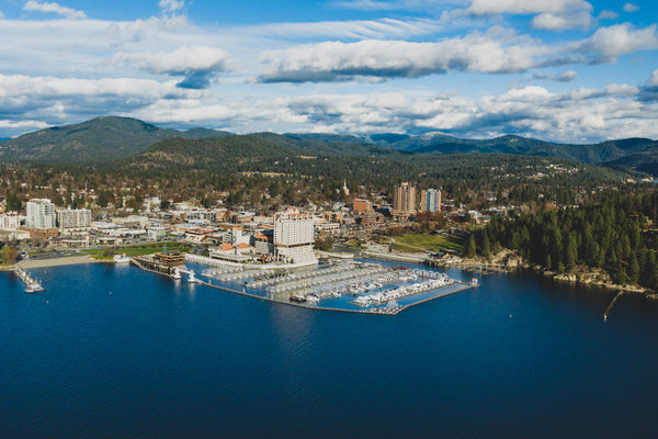 CDA Resort & Marina Aerial Postcard