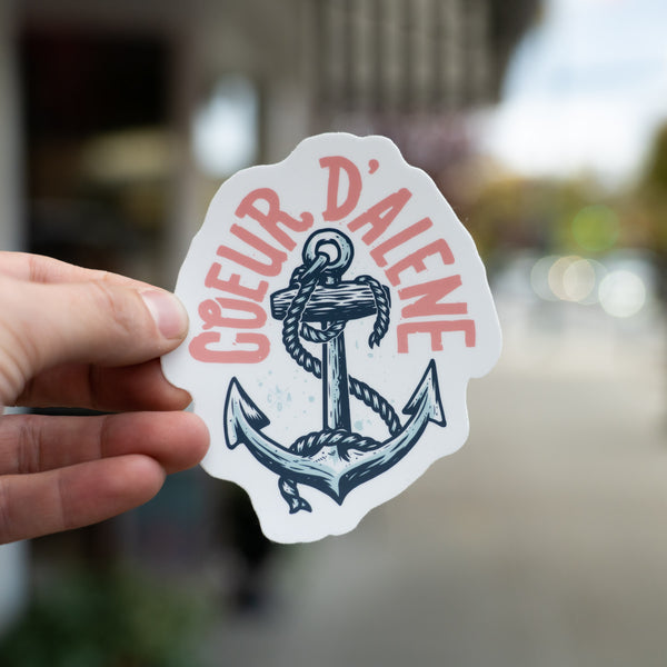 Coeur d'Alene Anchor Bubbles Sticker