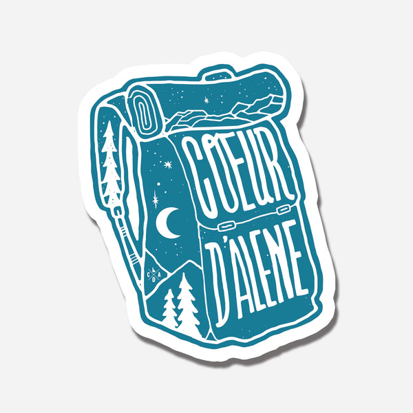 Coeur d'Alene Backpack Sticker